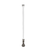 Seaview 24" Manually Folding Light Post with 316 Stainless Steel Base & LTBLED12C5 Navigation Light - White, SVMHB124LEDSSW