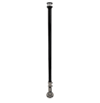Seaview 36" Manually Folding Light Post with 316 Stainless Steel Base & LTBLED12C5 Navigation Light - Black, SVMHB136LEDSSB
