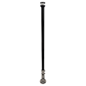Seaview 36" Manually Folding Light Post with 316 Stainless Steel Base & LTBLED12C5 Navigation Light - Black, SVMHB136LEDSSB