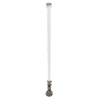 Seaview 36" Manually Folding Light Post with 316 Stainless Steel Base & LTBLED12C5 Navigation Light - White, SVMHB136LEDSSW