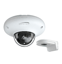 Speco 4MP H.265 Mini Dome AI IP IR Camera with Wall Bracket - 2.8mm Lens - White