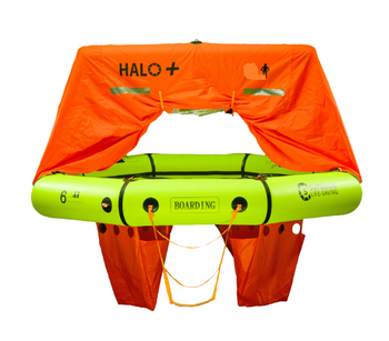 Superior Life-Saving HALO 2P Single Tube Life Raft in Valise Bag with Canopy