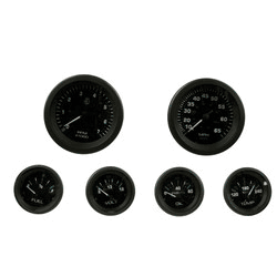 Sierra Eclipse Series Basic Inboard/Sterndrive 6 Gauge Set(Tach, Speed, Fuel, Voltmeter, Water, Oil Gauges) 68413P