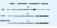 Uflex C14 J/E OMC Control Cable