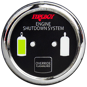 Xintex Deluxe Helm Display with Gauge Body, LED & Color Graphics for Engine Shutdown System, Chrome Bezel Display