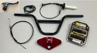 Honda Z50 Tall Handle Bar Kit (1968-1999) Red Clamp - Black Bars