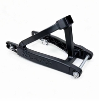 <B>TB Parts BLACK Extended Swingarm, +2 Inch - All Kawasaki KLX110 - FREE CHAIN GUIDE