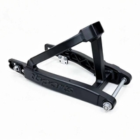 <B>TB Parts BLACK Extended Swingarm, +2 Inch - All Kawasaki KLX110 - FREE CHAIN GUIDE