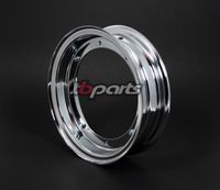 TB Parts Chrome Steel Rim Set - Honda CT70 (2.75 x 10")