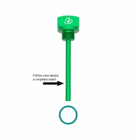 <B>TB Parts Green Billet Dipstick - Kawasaki KLX140