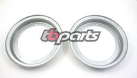 TB Parts Rim Set, Silver - Honda CT70 K0-1981 Models