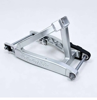 <B>TB Parts SILVER Extended Swingarm, +2 Inch - All Kawasaki KLX110 - FREE CHAIN GUIDE