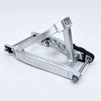 <B>TB Parts SILVER Extended Swingarm, +2 Inch - All Kawasaki KLX110 - FREE CHAIN GUIDE