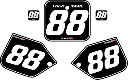 1987-1988 Honda CR500 Pre-Printed Backgrounds Black - White Pinstripe by FactoryRide