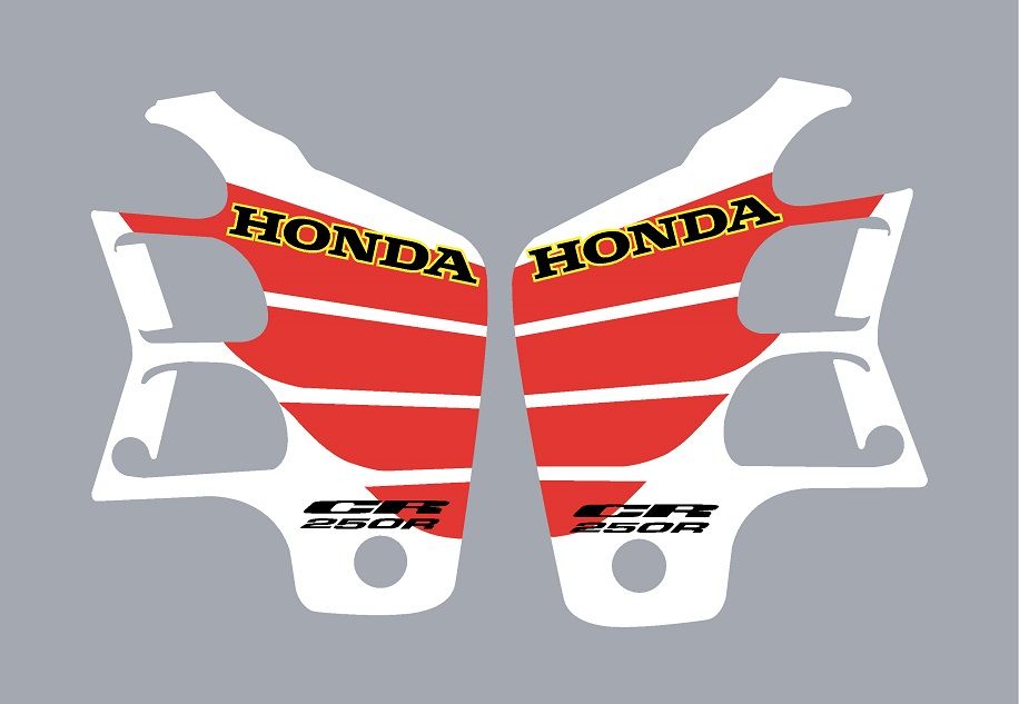 CRF80 2002-2013 Replica Wing Style Shroud Graphics Kit - Red Background FREE SHIPPING