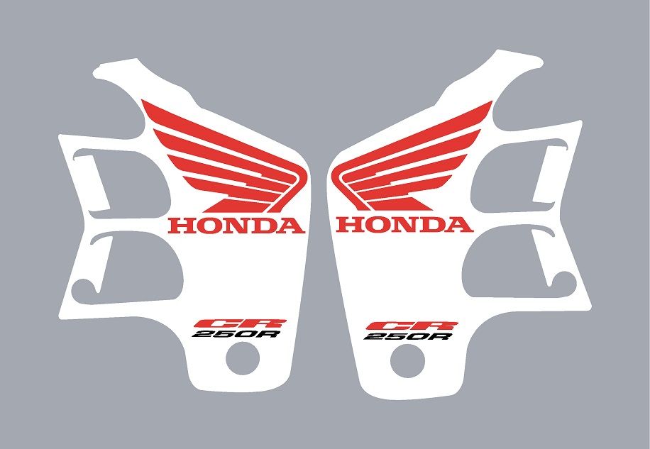 CRF80 2002-2013 shroud graphics Replica Wing Style Red bg