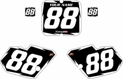 1988-1989 Kawasaki KX80 Black Pre-Printed Backgrounds - White Shock by FactoryRide 1988-1989 Kawasaki KX80 Black Pre-Printed Backgrounds - White Shock by FactoryRide