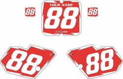 1988-1989 Kawasaki KX80 Red Pre-Printed Backgrounds - White Shock by FactoryRide 1988-1989 Kawasaki KX80 Red Pre-Printed Backgrounds - White Shock by FactoryRide