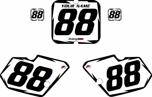 1988-1989 Kawasaki KX80 White Pre-Printed Backgrounds - Black Shock by FactoryRide
