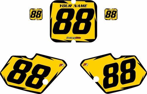 1988-1989 Kawasaki KX80 Yellow Pre-Printed Backgrounds - Black Shock by FactoryRide