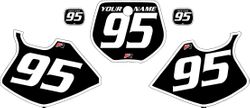 1993-1995-Yamaha-YZ125 Custom Black Pre-Printed Background - White Bold Pinstripe by Factory Ride