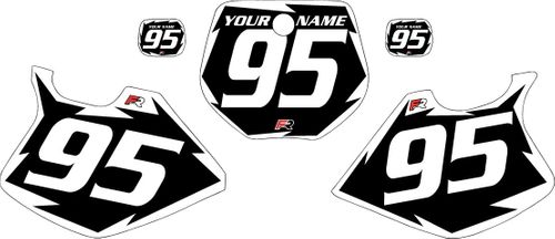 1993-1995-Yamaha-YZ125 Custom Black Pre-Printed Background - White Shock Series by Factory Ride
