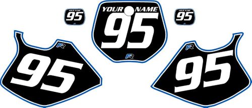 1993-1995 Yamaha YZ125 Custom Pre-Printed Background Black - Blue Pro Pinstripe by Factory Ride