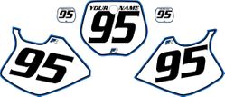 1993-1995 Yamaha YZ125 Custom Pre-Printed Background White - Blue Pro Pinstripe by Factory Ride