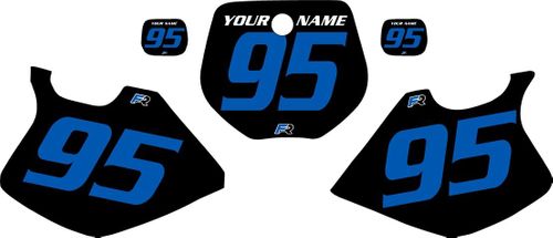 1993-1995 Yamaha YZ125 Custom Pre-Printed Black Background - Blue Numbers by Factory Ride