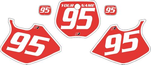 1993-1995 Yamaha YZ125 Custom Pre-Printed Red Background - White Bold Pinstripe by Factory Ride