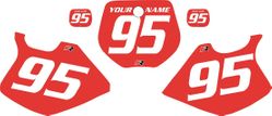 1993-1995 Yamaha YZ125 Custom Pre-Printed Red Background - White Numbers by Factory Ride