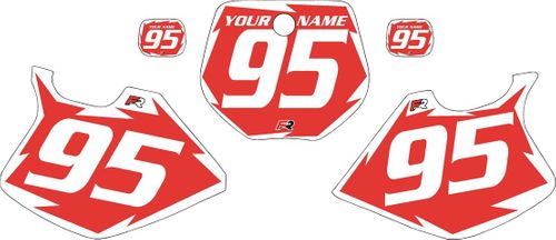 1993-1995 Yamaha YZ125 Custom Pre-Printed Red Background - White Shock Series by Factory Ride
