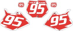 1993-1995 Yamaha YZ125 Custom Pre-Printed Red Background - White Shock Series by Factory Ride