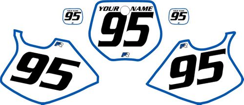 1993-1995 Yamaha YZ125 Custom Pre-Printed White Background - Blue Bold Pinstripe by Factory Ride
