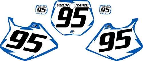 1993-1995 Yamaha YZ125 Custom Pre-Printed White Background - Blue Shock Series by Factory Ride