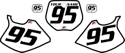 1993-1995-Yamaha-YZ125 Custom White Pre-Printed Background - Black Bold Pinstripe by Factory Ride