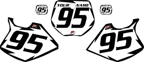 1993-1995-Yamaha-YZ125 Custom White Pre-Printed Background - Black Shock Series by Factory Ride
