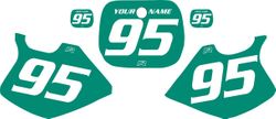 1993-1995 Yamaha YZ125 Green Pre-Printed Backgrounds - White Numbers by FactoryRide 1993-1995 Yamaha YZ125 Green Pre-Printed Backgrounds - White Numbers by FactoryRide