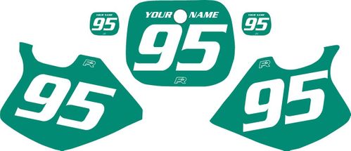 1993-1995 Yamaha YZ125 Green Pre-Printed Backgrounds - White Numbers by FactoryRide