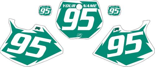 1993-1995 Yamaha YZ125 Green Pre-Printed Backgrounds - White Shock by FactoryRide