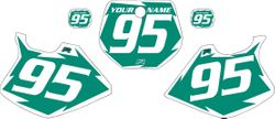 1993-1995 Yamaha YZ125 Green Pre-Printed Backgrounds - White Shock by FactoryRide