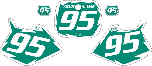 1993-1995 Yamaha YZ125 Green Pre-Printed Backgrounds - White Shock by FactoryRide