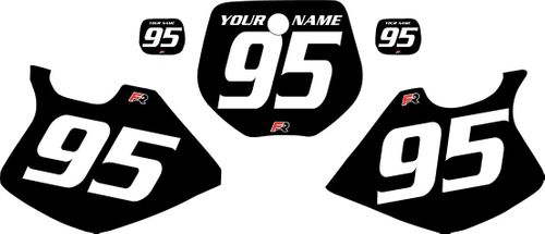 1993-1995 Yamaha YZ250 Custom Black Pre-Printed Background - White Numbers by Factory Ride