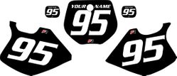 1993-1995 Yamaha YZ250 Custom Black Pre-Printed Background - White Numbers by Factory Ride 1993-1995 Yamaha YZ250 Custom Black Pre-Printed Background - White Numbers by Factory Ride