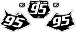 1993-1995 Yamaha YZ250 Custom Black Pre-Printed Background - White Shock Series by Factory Ride 1993-1995 Yamaha YZ250 Custom Black Pre-Printed Background - White Shock Series by Factory Ride