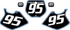 1993-1995 Yamaha YZ250 Custom Pre-Printed Background Black - Blue Pro Pinstripe by Factory Ride 1993-1995 Yamaha YZ250 Custom Pre-Printed Background Black - Blue Pro Pinstripe by Factory Ride