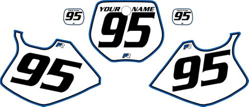 1993-1995 Yamaha YZ250 Custom Pre-Printed Background White - Blue Pro Pinstripe by Factory Ride