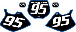 1993-1995 Yamaha YZ250 Custom Pre-Printed Black Background - Blue Bold Pinstripe by Factory Ride 1993-1995 Yamaha YZ250 Custom Pre-Printed Black Background - Blue Bold Pinstripe by Factory Ride