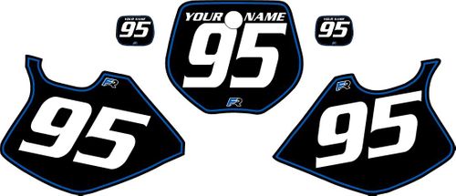 1993-1995 Yamaha YZ250 Custom Pre-Printed Black Background - Blue Pinstripe by Factory Ride