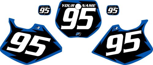 1993-1995 Yamaha YZ250 Custom Pre-Printed Black Background - Blue Shock Series by Factory Ride